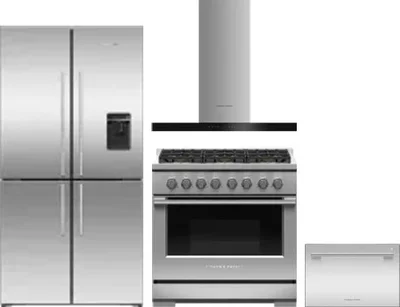 4 Piece Package Includes Refrigerator, Range, Hood And Dishwasher